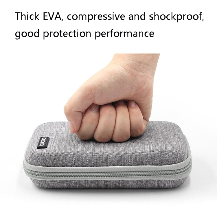 Baona BN-F010 2.5 inch Mobile Hard Disk Single Layer Storage Bag Power Bank Protection Storage Bag, Gray, Black