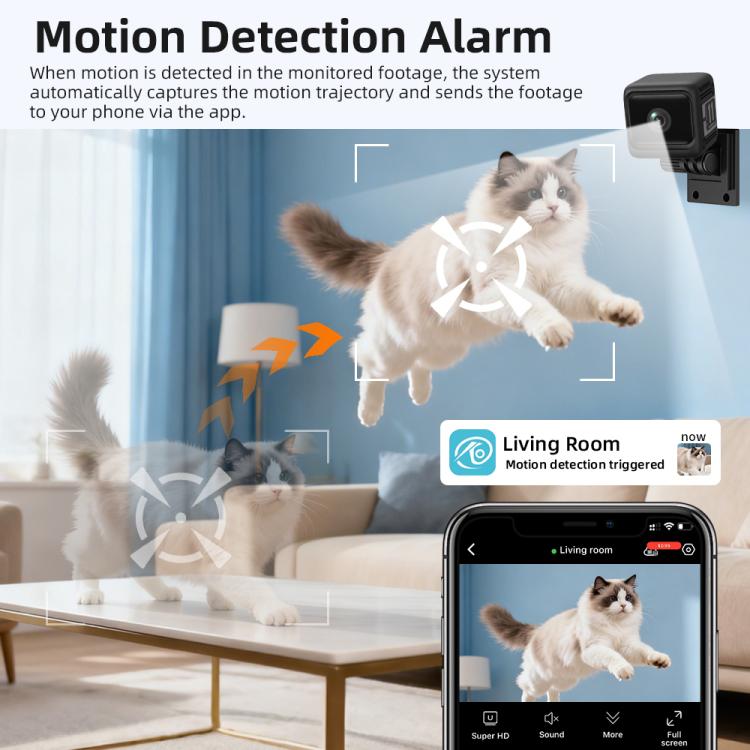 Mini Wireless Battery-Powered Camera, W11 White, W11 Black