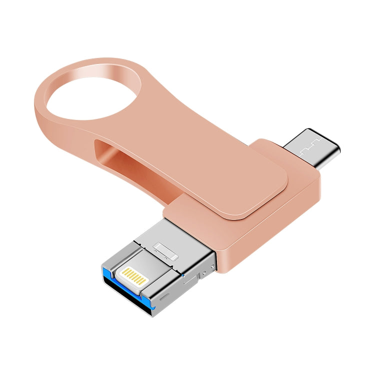 USB 3.0 + 8 Pin + USB-C / Type-C 3 in 1 Mobile Computer Metal U-Disk, 16GB, 32GB, 64GB, 8GB