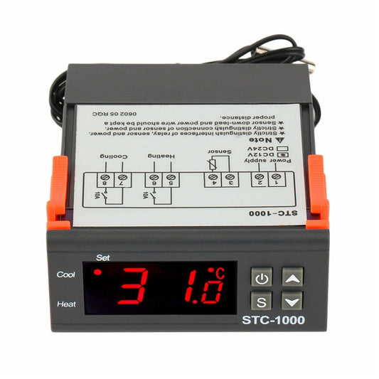 STC-1000 Aquarium Incubation Seafood Machine Electronics Number Microcomputer Temperature Controller Switch, 12V
