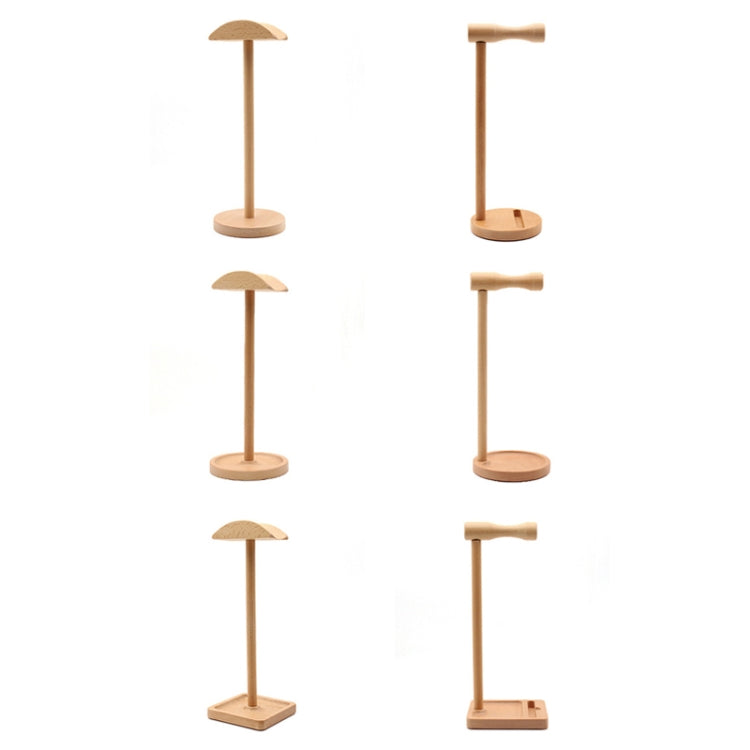 AM-EJZJ001 Desktop Solid Wood Headset Display Stand, Style:, A, B, C, D, E, F