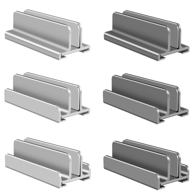 Aluminum Alloy Laptop Tablet Phone Storage Stand, L400 Single Slot (Gray), L401 Double Slot (Silver), L401 Double Slot (Gray), L402 Three Slots (Silver), L402 Three Slots (Gray)