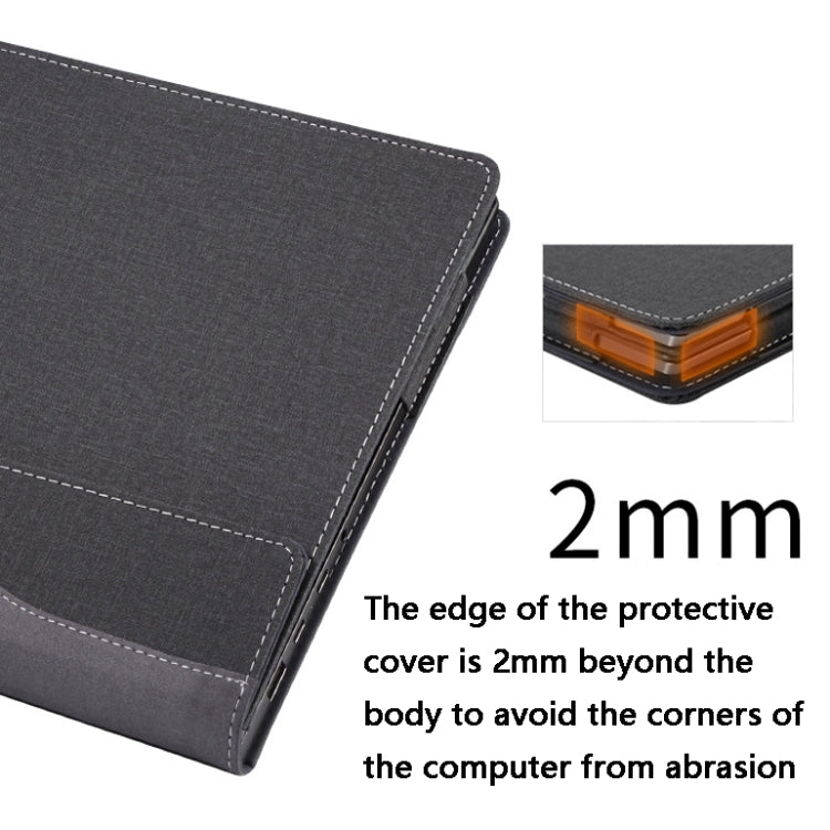 13.5 Inch Multifunctional PU Leather Laptop Sleeve, For Microsoft Surface 1/2/3/4