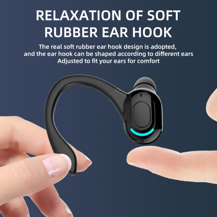 F8 Bluetooth 5.1 Ear-Mounted Stereo Wireless Sports Earphone, Single Earphone (White), Single Earphone (Black+Red), Single Earphone (Black+Blue), Single Earphone (Black+Green), Single Earphone (Black)