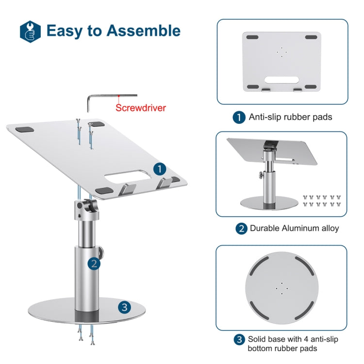 Z30 360 Rotating Lifting Aluminum Alloy Laptop Bracket