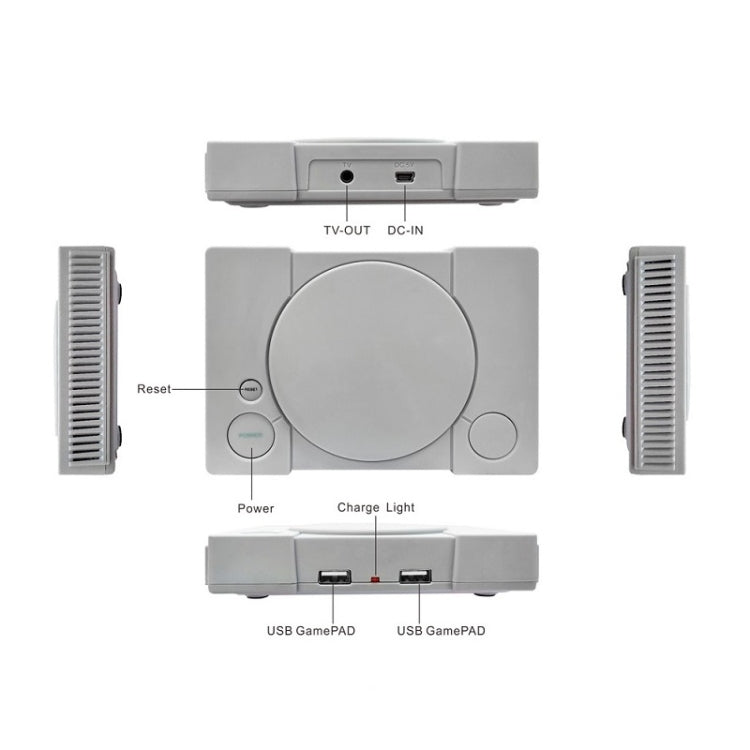 8-Bit Mini Double Players TV Game Console Built-in 620 Games, PS1 mini (EU Plug)