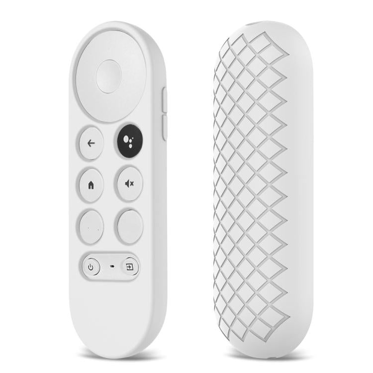 2 PCS Silicone Protective Shell for Google Chromecast 2020 Remote Control, (Silver Gray), (Sky Blue), (White), (Pink), Red), (Black)