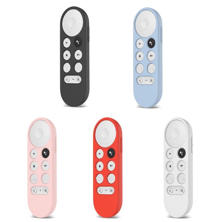 2 PCS Silicone Protective Shell for Google Chromecast 2020 Remote Control, (Silver Gray), (Sky Blue), (White), (Pink), Red), (Black)