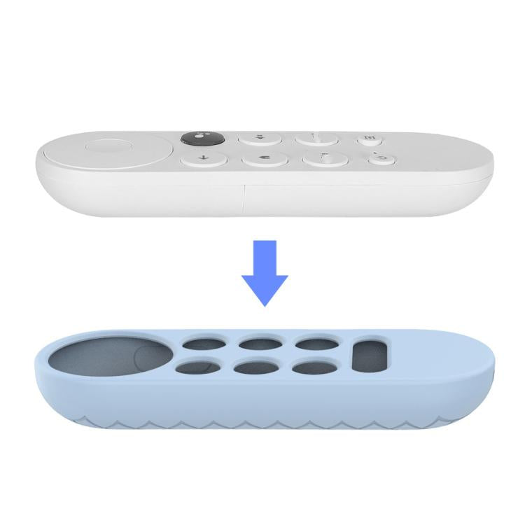 2 PCS Silicone Protective Shell for Google Chromecast 2020 Remote Control, (White), (Pink), Red), (Black), (Silver Gray), (Sky Blue)
