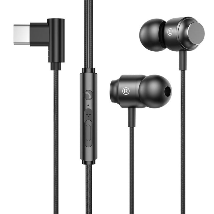 TS902 Metal In-Ear USB-C / Type-C Game Earphone, Cable Length: 1.2m, Red, Green, Black, Silver Gray