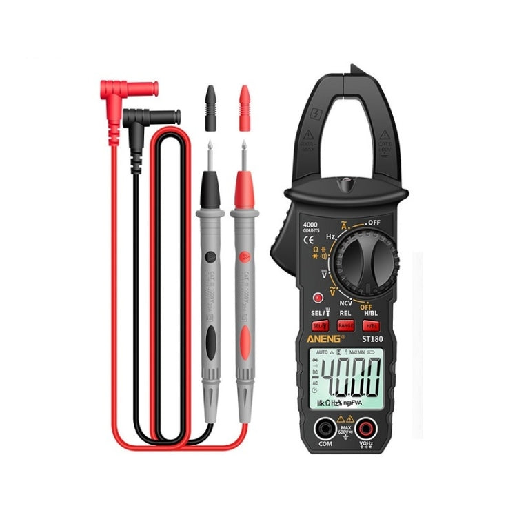 ANENG ST180 Digital Display Clamp AC & DC Intelligent Voltage Multimeter, Red, Black, Yellow