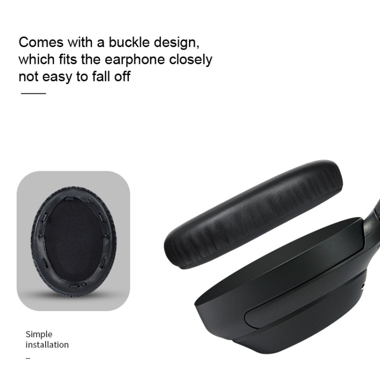 2pcs PU Leather Earpads For Sony WH-1000XM4, WH-1000XM4(Black+Buckle), WH-1000XM4(Gray+Buckle), WH-1000XM4(Champagne Gold+Buckle), WH-1000XM4(Blue+Buckle), WH-1000XM4(Black No Buckle)
