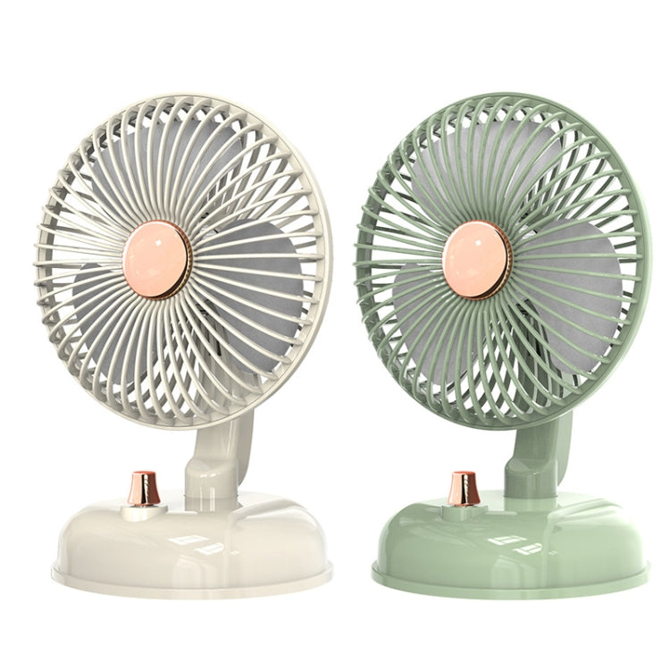F10 Portable Quiet Desktop Retro Moving Head USB Fan, F10 Milk White, F10 Bean Green