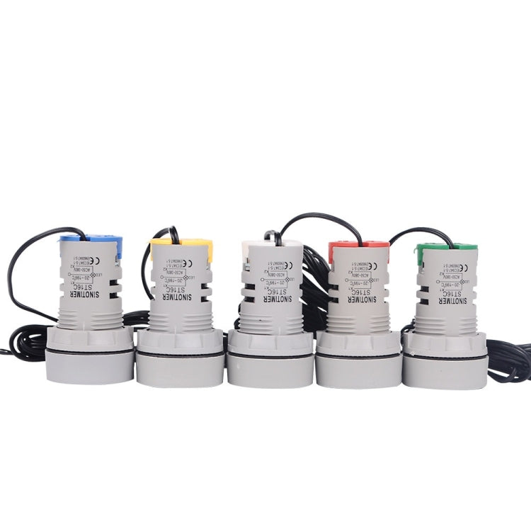 SINOTIMER -20-199 Degrees Celsius Small Temperature Display Indicator, ST16C-03 Blue, ST16C-04 Green, ST16C-05 Yellow, ST16C-01 Red, ST16C-02 White
