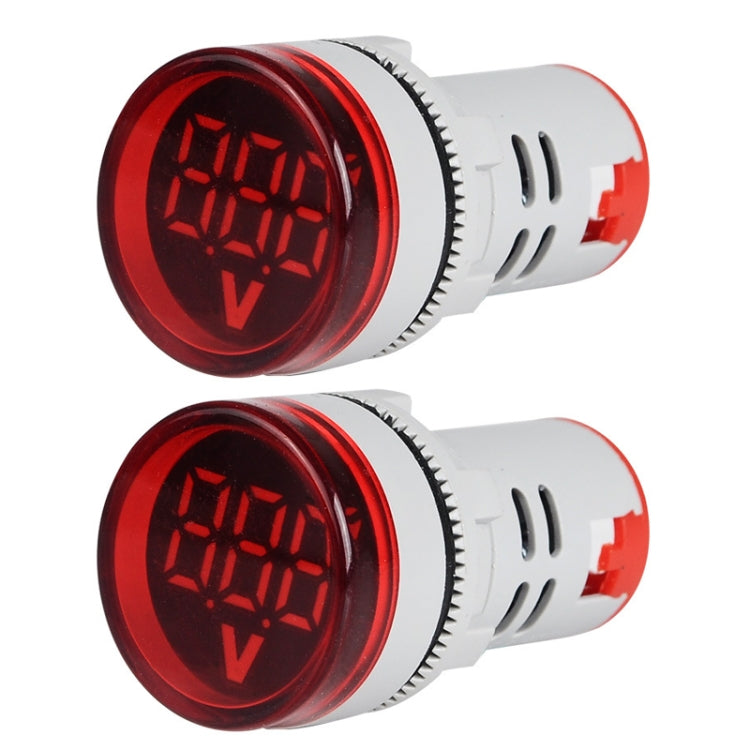 2 PCS DC Voltage Signal Indicator 22mm Round 6-100V Universal Voltmeter, 6-100V Red, 6-100V White, 6-100V Blue, 6-100V Green, 6-100V Yllow