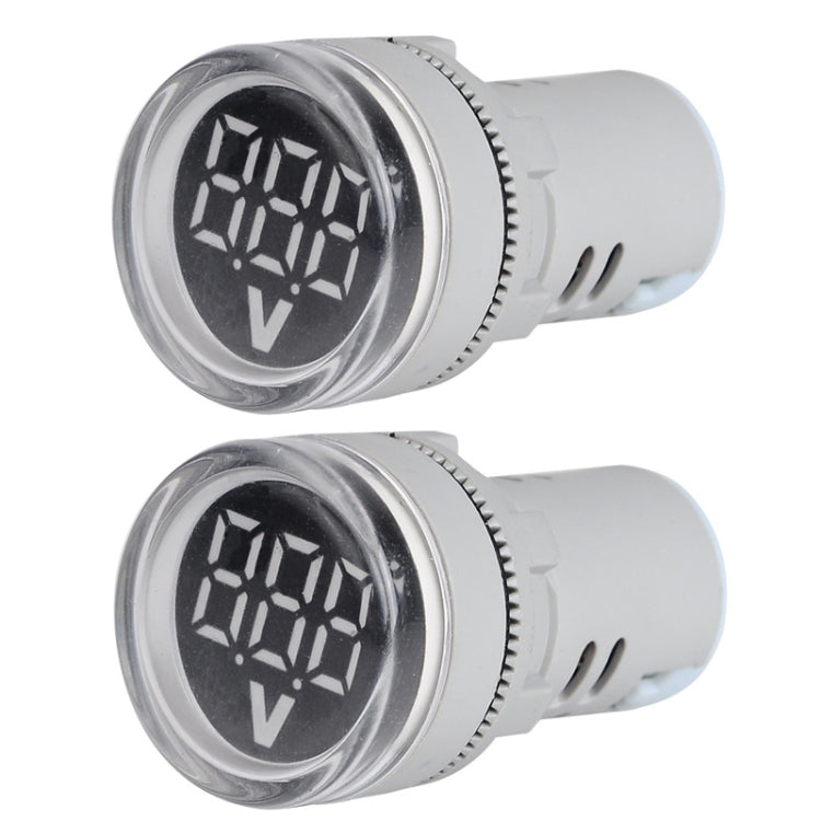 2 PCS DC Voltage Signal Indicator 22mm Round 6-100V Universal Voltmeter, 6-100V Red, 6-100V White, 6-100V Blue, 6-100V Green, 6-100V Yllow