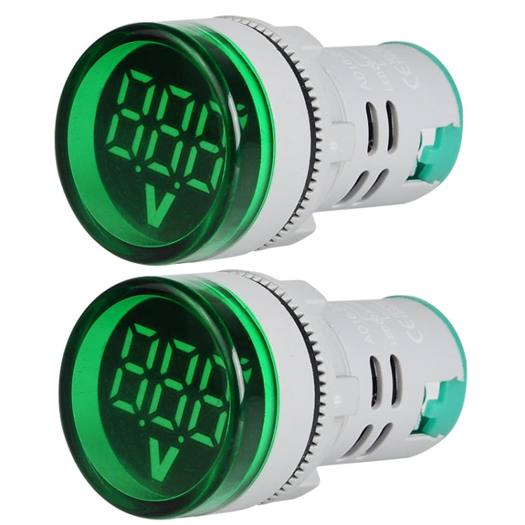 2 PCS DC Voltage Signal Indicator 22mm Round 6-100V Universal Voltmeter, 6-100V Red, 6-100V White, 6-100V Blue, 6-100V Green, 6-100V Yllow