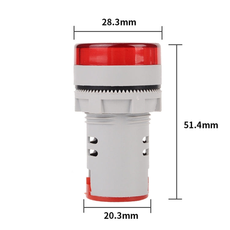 2 PCS DC Voltage Signal Indicator 22mm Round 6-100V Universal Voltmeter, 6-100V Red, 6-100V White, 6-100V Blue, 6-100V Green, 6-100V Yllow