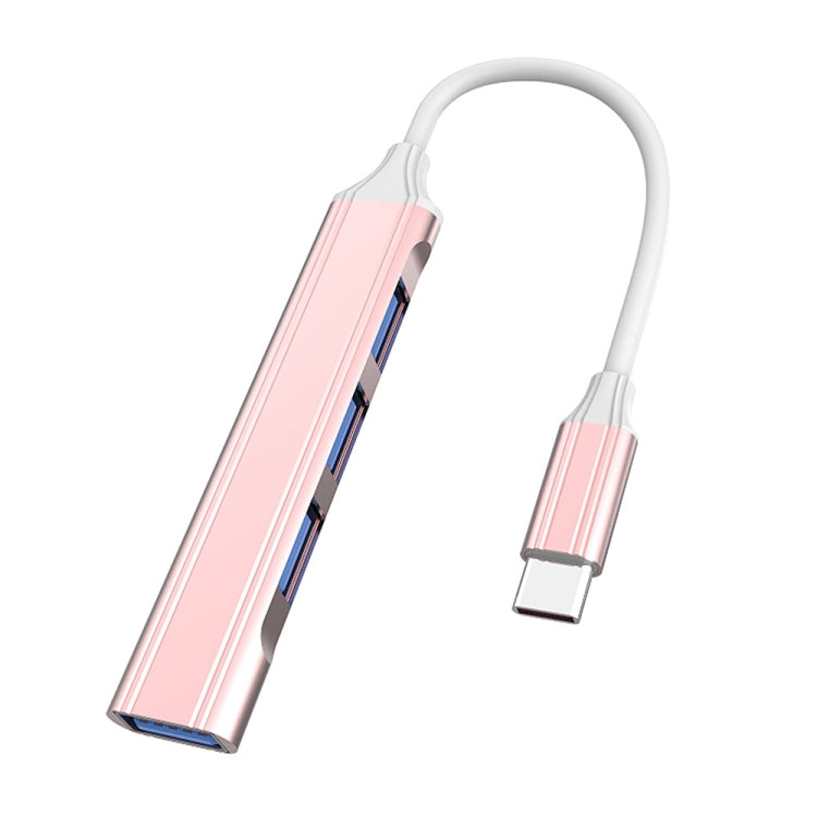 4 in 1 Mini Multifunctional Expanded Docking, Spec: Type-C/USB-C 3.0 (Silver), Type-C/USB-C 3.0 (Gray), Type-C/USB-C 3.0 (Pink)