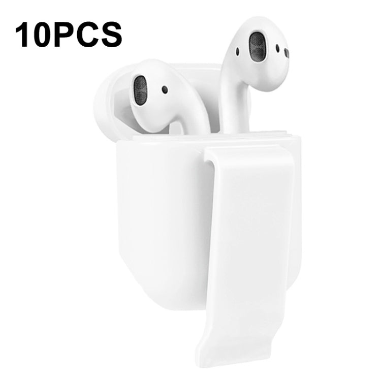 10 PCS Portable Headset Waist Hanging Protective Cover, Suitable For AirPods 2, Waist Hanging Pink, Waist Hanging Red, Waist Hanging Black, Waist Hanging Navy, Waist Hanging Gray, Waist Hanging White