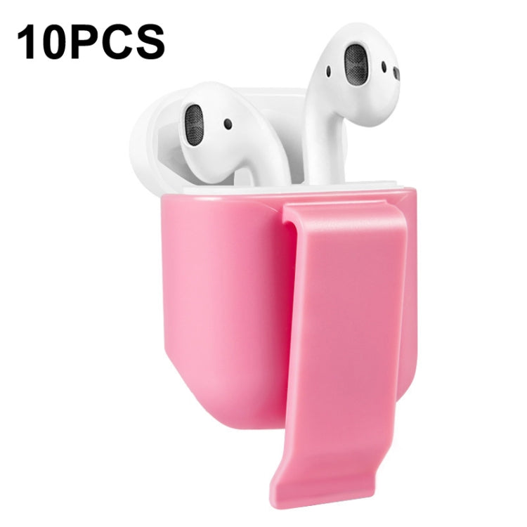 10 PCS Portable Headset Waist Hanging Protective Cover, Suitable For AirPods 2, Waist Hanging Pink, Waist Hanging Red, Waist Hanging Black, Waist Hanging Navy, Waist Hanging Gray, Waist Hanging White