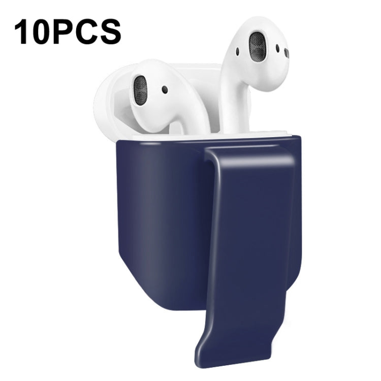 10 PCS Portable Headset Waist Hanging Protective Cover, Suitable For AirPods 2, Waist Hanging Pink, Waist Hanging Red, Waist Hanging Black, Waist Hanging Navy, Waist Hanging Gray, Waist Hanging White
