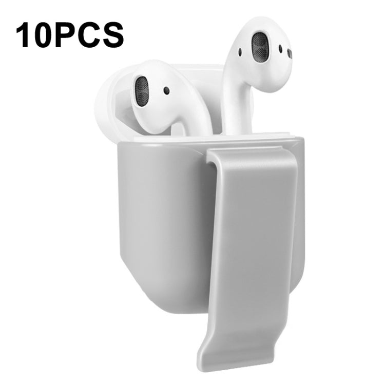 10 PCS Portable Headset Waist Hanging Protective Cover, Suitable For AirPods 2, Waist Hanging Pink, Waist Hanging Red, Waist Hanging Black, Waist Hanging Navy, Waist Hanging Gray, Waist Hanging White