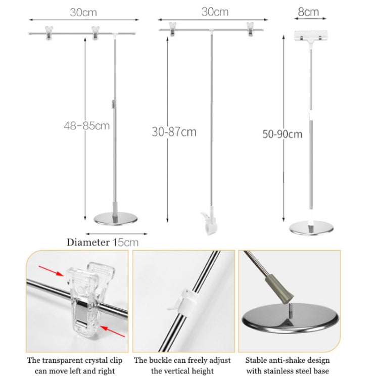 Photography Backdrop Stand Camera Photo Background Props,Style:, T-type 2-section 85cm, T-type Clamp  87cm, T-type Magnetic 80cm, L-type Desktop 85cm, L-type Magnetic 85cm, T-type 4-section  95cm, KT Board