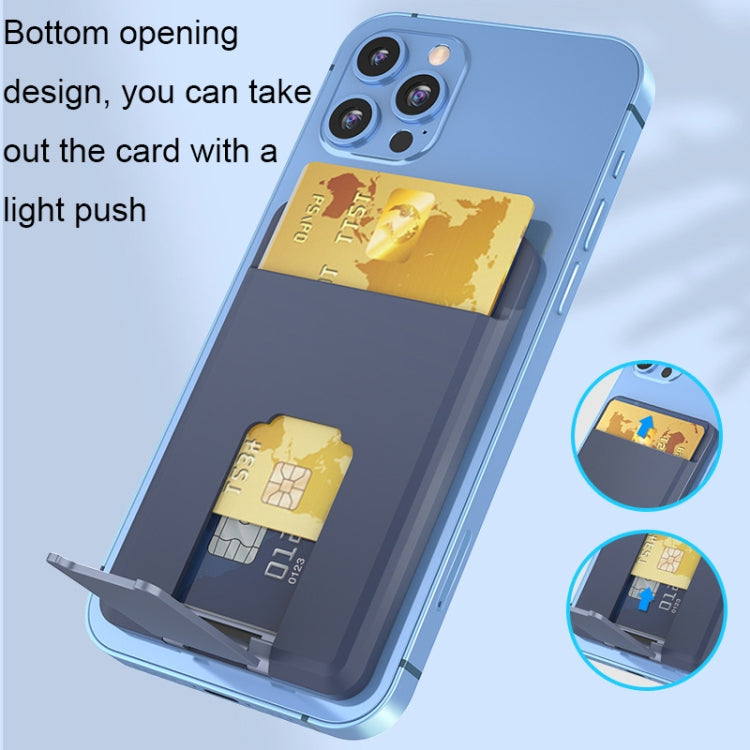 CY133H Silicone Magnetic Phone Holder with Card Holder Function, Magnetic(Light Blue), Magnetic(Green), Magnetic(Black), Magnetic(Dark Blue)