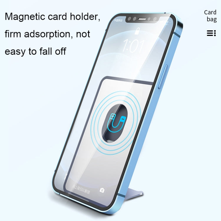 CY133H Silicone Magnetic Phone Holder with Card Holder Function, Magnetic(Light Blue), Magnetic(Green), Magnetic(Black), Magnetic(Dark Blue)