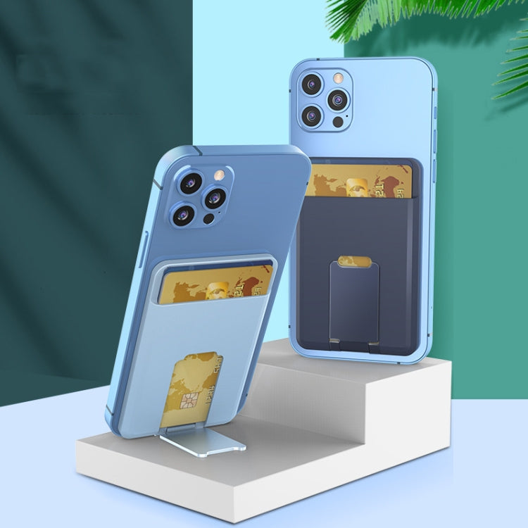 CY133H Silicone Magnetic Phone Holder with Card Holder Function, Magnetic(Light Blue), Magnetic(Green), Magnetic(Black), Magnetic(Dark Blue)