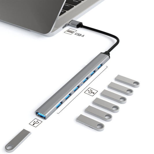7 in 1 USB3.0 Docking Station Laptop Multifunctional HUB, USB Interface, Type-C Interface