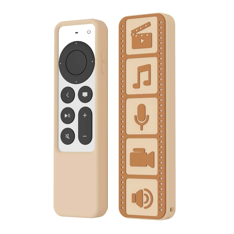 Silicone Remote Controller Waterproof Anti-Slip Protective Cover For Apple TV 4K 2021, (Luminous Color), (Brown), (Black), (Gray White)