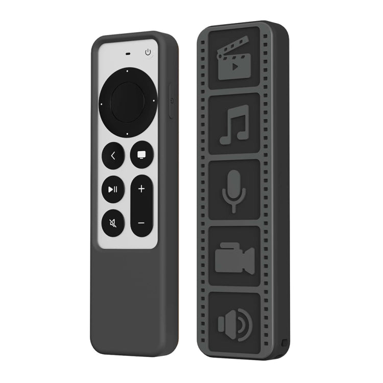 Silicone Remote Controller Waterproof Anti-Slip Protective Cover For Apple TV 4K 2021, (Luminous Color), (Brown), (Black), (Gray White)