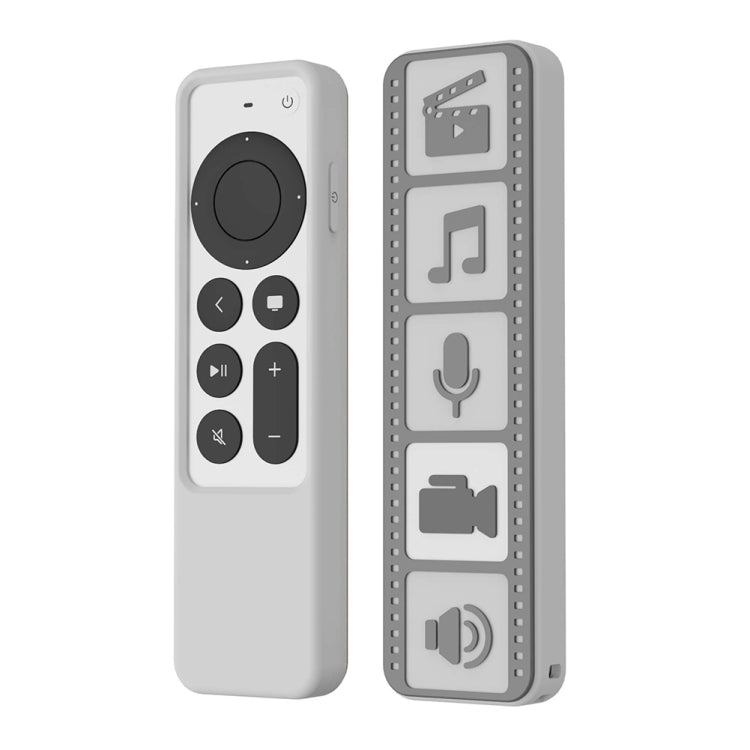 Silicone Remote Controller Waterproof Anti-Slip Protective Cover For Apple TV 4K 2021, (Luminous Color), (Brown), (Black), (Gray White)