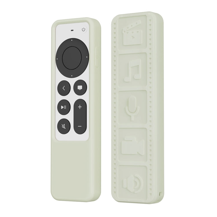 Silicone Remote Controller Waterproof Anti-Slip Protective Cover For Apple TV 4K 2021, (Luminous Color), (Brown), (Black), (Gray White)
