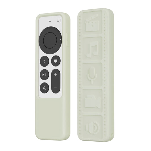 Silicone Remote Controller Waterproof Anti-Slip Protective Cover For Apple TV 4K 2021, (Luminous Color), (Brown), (Black), (Gray White)