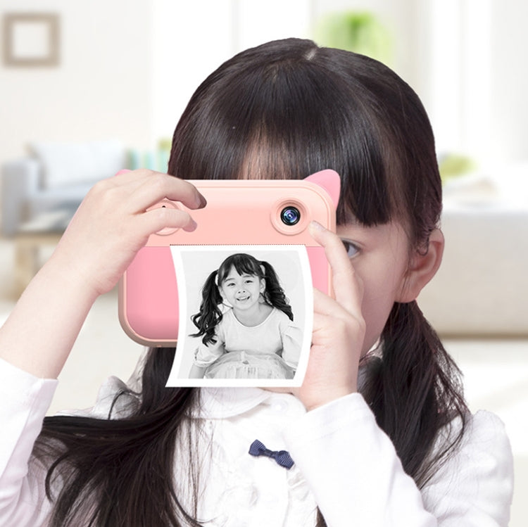 CP01 2.4 Inch HD Screen Kids Toy Thermal Printing Camera no Memory Card, Blue, Pink