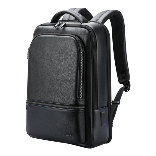 Bopai 61-70111 Cowhide Multi-compartment Waterproof Anti-theft Backpack with USB Charging Hole, 61-70111