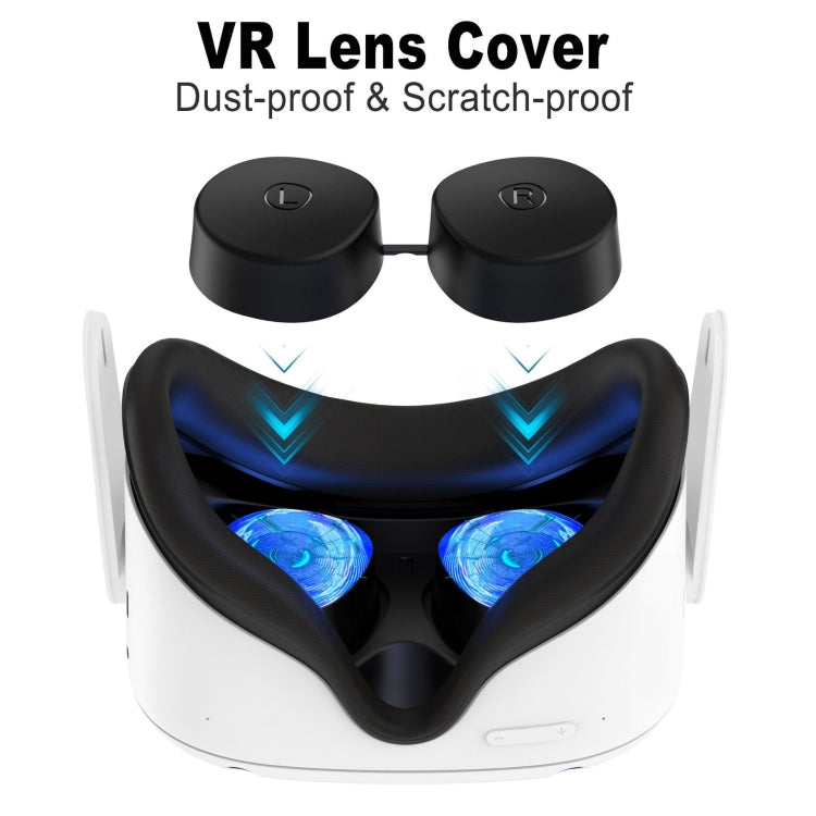 VR Silicone Eye Mask+Lens Protective Cover+Joystick Hat, For Meta Quest 2, Eye Mask+Lens Protective Cover+Joystick Hat (Pink), Eye Mask+Lens Protective Cover+Joystick Hat (Black), Eye Mask+Lens Protective Cover+Joystick Hat (White)                     ...