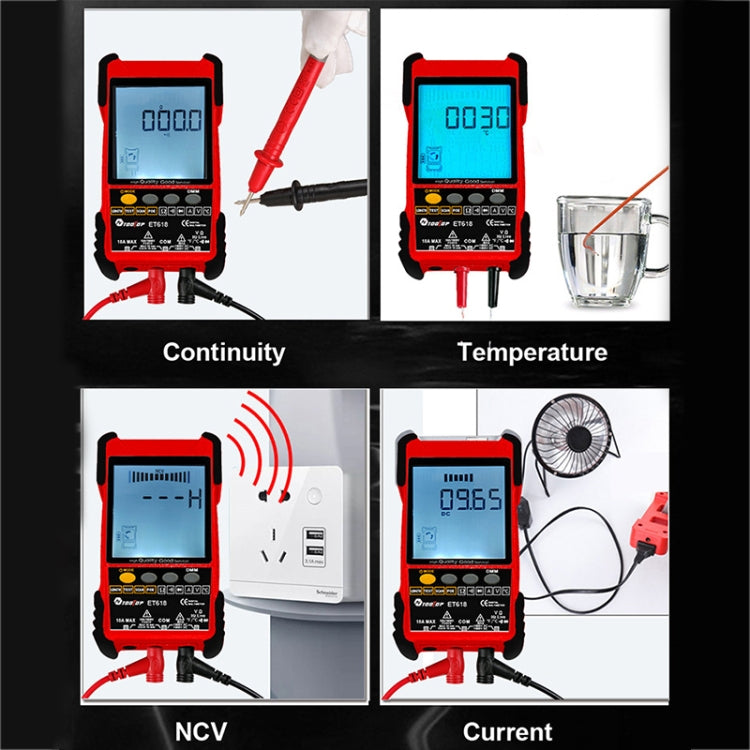 Rechargeable Adjustable Network Cable Tester Wire Tracker POE Cable Tester, ET618 (Red)