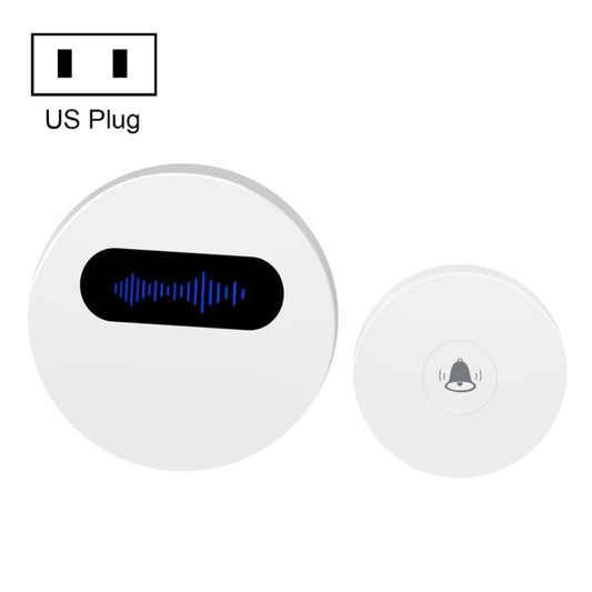 T10-1 1 For 1 Lighting Self-Power Generation Wireless Intelligent Anti -Rainwater Doorbell, T10-1 US Plug White, T10-1 US Plug Black, T10-1 UK Plug White, T10-1 UK Plug Black, T10-1 EU Plug White, T10-1 EU Plug Black