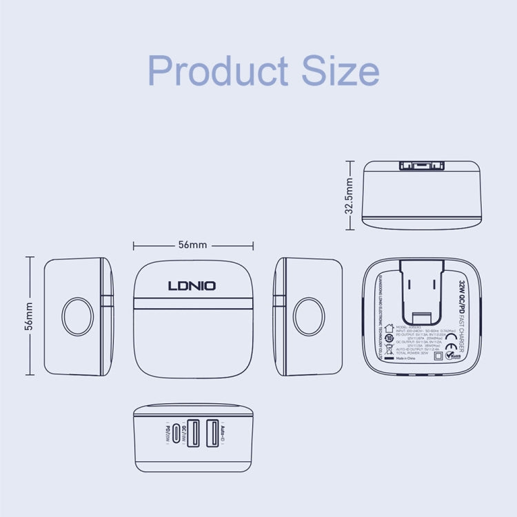 LDNIO A3513Q 32W QC3.0 3 USB Ports Phone Adapter, US Plug with Micro USB Cable, US Plug with 8 Pin Cable, US Plug with Type-C Cable, US Plug with Type-C to 8 Pin Cable, EU Plug with Micro USB Cable, EU Plug with 8 Pin Cable, EU Plug with Type-C Cable  ...