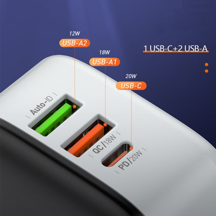 LDNIO A3513Q 32W QC3.0 3 USB Ports Phone Adapter, US Plug with Micro USB Cable, US Plug with 8 Pin Cable, US Plug with Type-C Cable, US Plug with Type-C to 8 Pin Cable, EU Plug with Micro USB Cable, EU Plug with 8 Pin Cable, EU Plug with Type-C Cable  ...