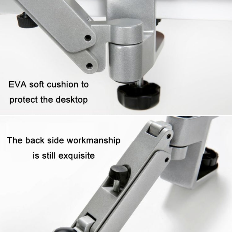Aluminum Alloy Computer Desk Wrist Brace Arm Bracket, Liftable Gray