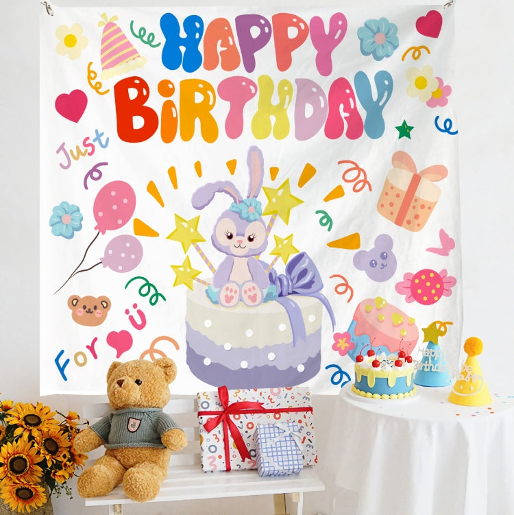 Birthday Layout Hanging Cloth Children Photo Wall Cloth, 150x180cm Velvet, 150x200cm Velvet