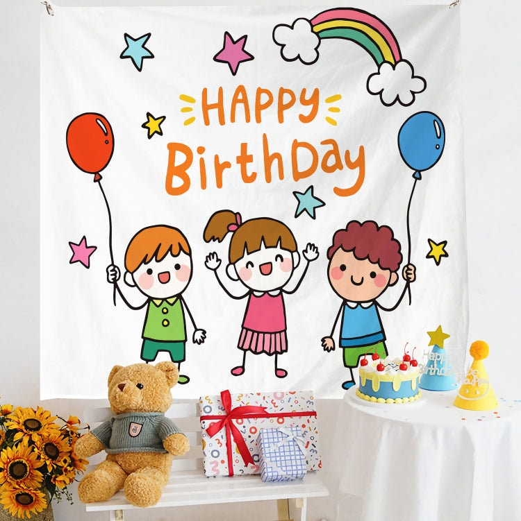 Birthday Layout Hanging Cloth Children Photo Wall Cloth, 150x180cm Velvet, 150x200cm Velvet