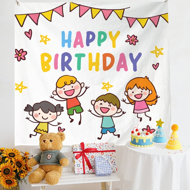 Birthday Layout Hanging Cloth Children Photo Wall Cloth, 150x180cm Velvet, 150x200cm Velvet