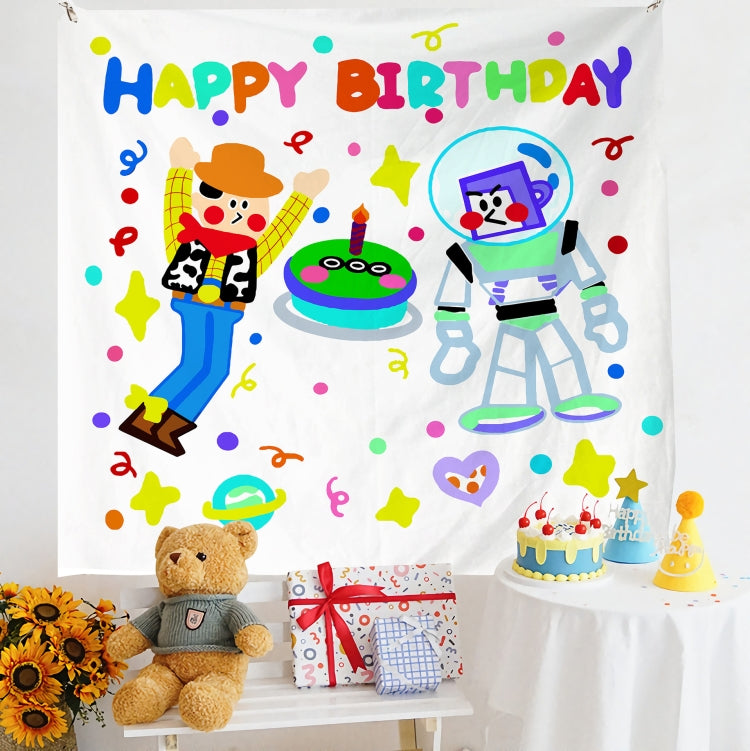 Birthday Layout Hanging Cloth Children Photo Wall Cloth, 150x230cm Velvet, 180x200cm Velvet