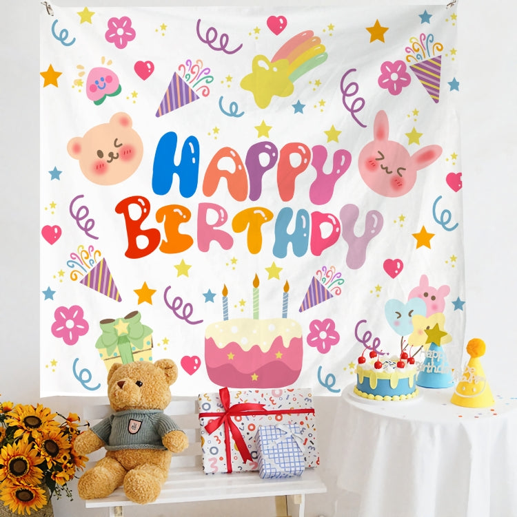 Birthday Layout Hanging Cloth Children Photo Wall Cloth, 180x230cm Velvet